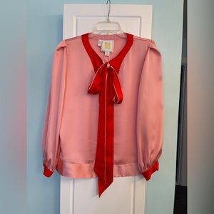 Emily McCarthy long sleeve silk top